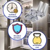 Kit 2 Pieces Integrated Fridge Door Hinges Top and Bottom