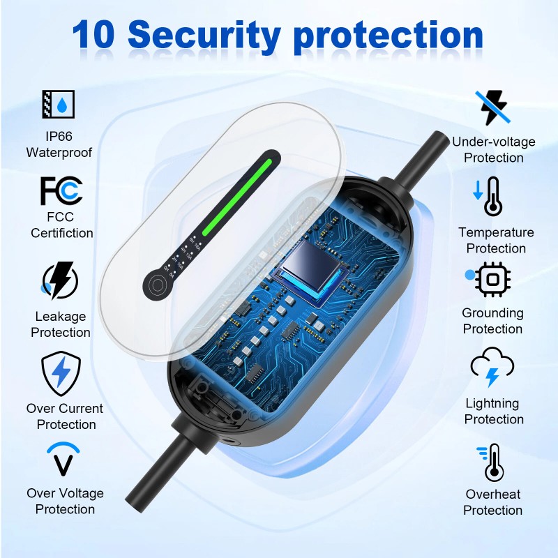 WMPHE EV Charger LEVEL 2 /1 Portable EV Charging Cable