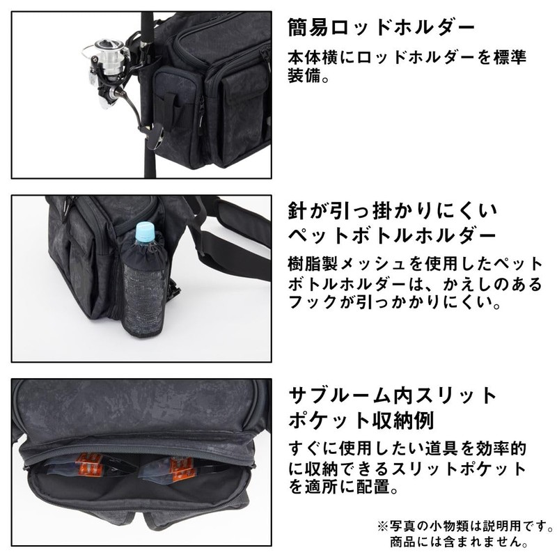 Daiwa Side Fit Bag (D) Spiral Black, 5.5 x 13.4