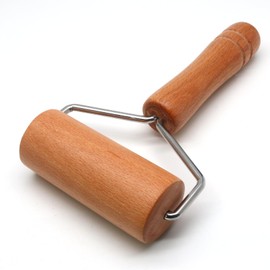 PHITUODA Wooden Rolling Pin, Ergonomic Non-Stick Pizza Baker Dough Pastry Roller for Kitchen Home Cooking Baking (T Round Type)