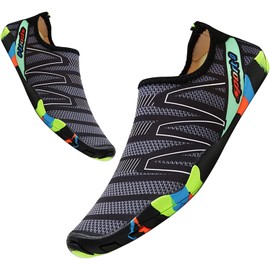 Jasinber Zapatos de agua, Zapatos Acuáticos Descalza para Hombres y Mujeres, Calzado Deportivo de Secado Rápido para Natación, Surf,Playa y Actividades Acuáticas (Negro, adult, measurement_27_point_5_centimeters, measurement, jp_footwear_size_system)