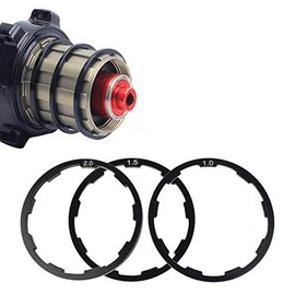 Yosoo Health Gear Cassette Spacer Kit, Shimano Cassette Spacer, Flywheel Gasket, 3 Pcs 1mm,1.5mm,2mm Bike Flywheel Hub Spacer Bicycle Bottom Bracket Axle Washer Gasket