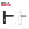 Decoranddecor Hera Matt Black Keyhole Backplate Door Handles Set –