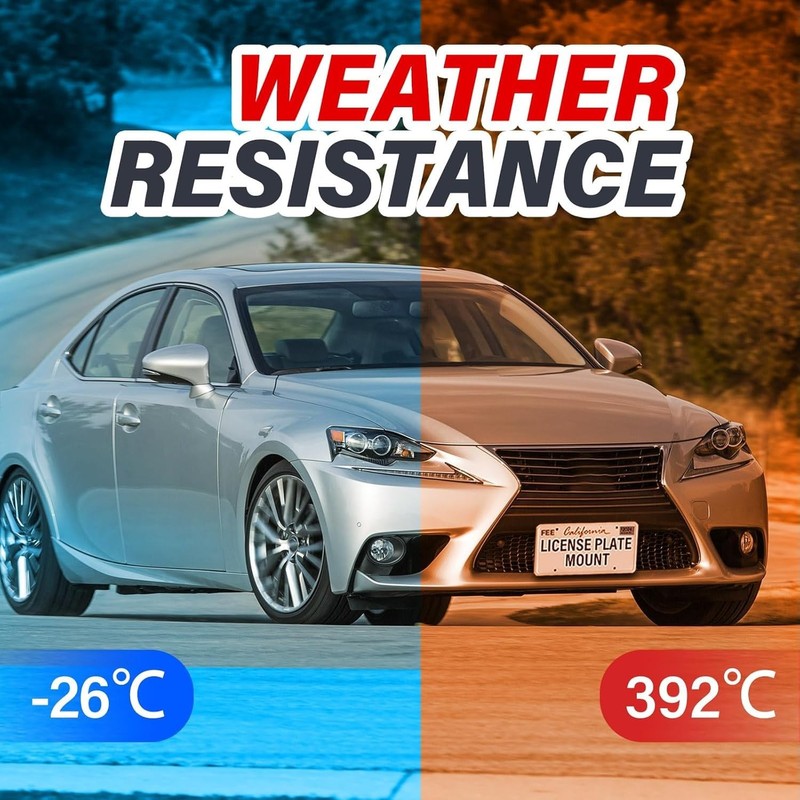 No Drill Front License Plate Bracket Mount Kit Compatible with