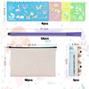 SIMSPEAR Canvas Pencil Case Set, cream white, DIY