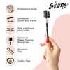Skone Cosmetics Eyebrow Brush and Comb, Luxe Premium Rose Gold