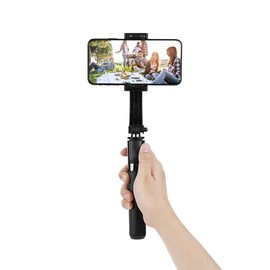 Selfie Stick Gimbal Stabilizer, 360° Rotation Tripod Portable Phone Holder L08 Smartphone Stabilizer Tripod Selfie Stick Gimbal for Smartphones Vlog Video Recording Black