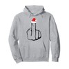 Middle Finger Jolly As Adult Joke Offensive Christmas Pullover Hoodie,