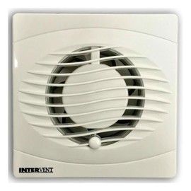 Intervent BVF100S Axial Extractor Fan for 100mm / 4 Inch Duct White Standard Model