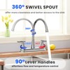 HURRAN 2 Handle Kitchen Sink Faucet, 8 Inch High Arc