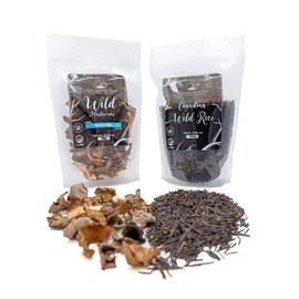 West Coast Wild Foods | Wild Mushroom Soup Kit | Canadian Wild Rice 8.0oz - Wild Mushroom Mix 0.7oz | Recipe Included