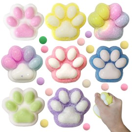 Glamifyr Pack of 8 Taba Squishy, Paw Cat Paws Squishy Paw Taba Squishy Paw Anti Stress Cat Paw Squishy Cat Paw Squishy, Cat Paws Squishy Tabalapka Squish for Children and Adults