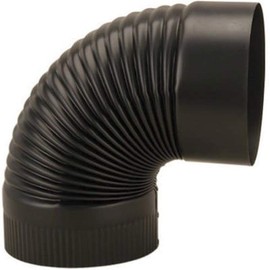 IMPERIAL, Black UNITED STATES HDW BM0023 6" Corrugated Elbow, 1