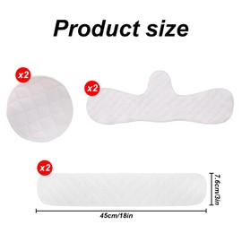 Ximinwzm 6 Pcs Under Bra Sweat Liners, Reusable Breast Pads, Cotton Bra Liners, Sweat Pads, Bra Liners for Maternity And Daily Comfort (White)