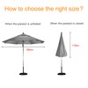 OKPOW Parasol Cover, Heavy Duty Rip Proof 600D Oxford Fabric