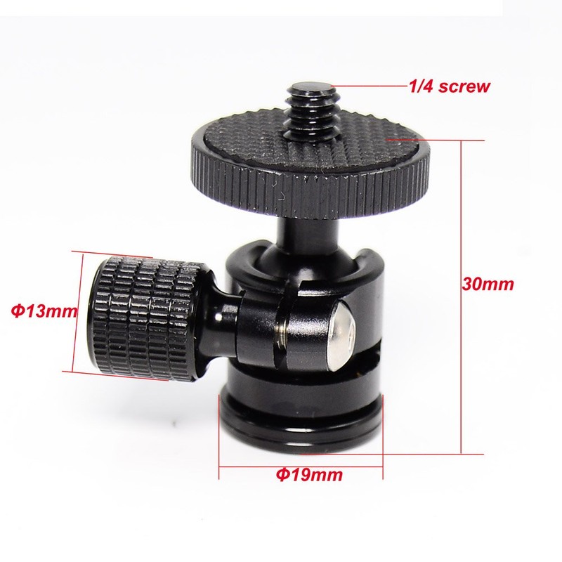 Koolehaoda Mini Head Micro Ball Head with 1/4" Screw Small