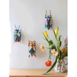 studio ROOF, Wall Art Beetles, Emerald Beetle, Eco-Friendly & Creative Gift