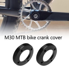 VGOL 2-Piece Bicycle Crank Arm Screws Set Black Aluminium Alloy M30 Side Cover Compatible with SRAM Dub System Crank Arm Mounting Cap