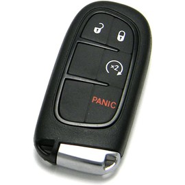 OEM Electronic 4-Button Smart Key Fob Remote Compatible with 2013-2018 RAM Truck (FCC ID: GQ4-54T, P/N: 56046956)