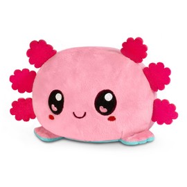 TeeTurtle - The Original Reversible Axolotl Plushie - Pink + Blue - Cute Sensory Fidget Stuffed Animals That Show Your Mood
