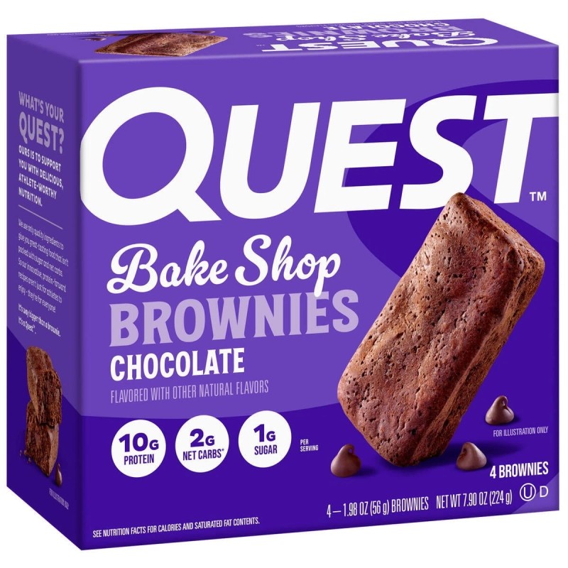 Bake Shop Brownies, Chocolate Flavor, 10g Protein, 4 Count