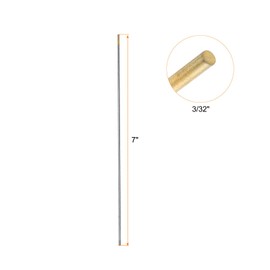 sourcing map 10pcs TIG Welding Tungsten Electrodes 3/32" x 7" 1.3-1.7% Lanthanum for Stainless Steel Welding, Aluminum Magnesium Alloy Welding Aerospace Automobile Manufacturing, Gold Tone WL15