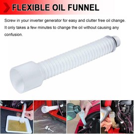 Portable Oil Change Funnel Refueling Pipe Plastic Fit for Honda Generator EU1000i, EU3000i Handi, SD2000i, EB2800i, EG2800i, Pack of 2