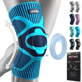 NEENCA Knee Supporter, Meniscus, For Sports, Running, Golf, Tennis, Badminton, Marathons, Sackoo, Climbing, Knee Stabilization, Knee Fixation, For Daily Life, Left & Right Side Springs, 1 Piece (XL