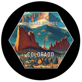 Colorado Springs Colorado Travel Destination Travel Destination Souvenir Coaster Paper 4 Pack