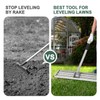 XDMURYM Lawn Leveling Rake 17*10 inch,Stainless Steel Lawn Leveler with