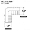 Supply Giant QYMO0100-OM x PEX 90 Degree Elbow Barb Pipe
