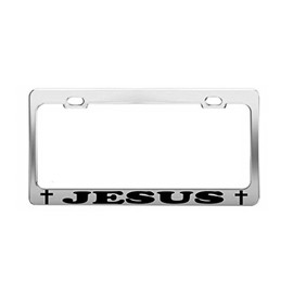 Product Express Jesus License Plate Frame Chrome Metal Car Accessories