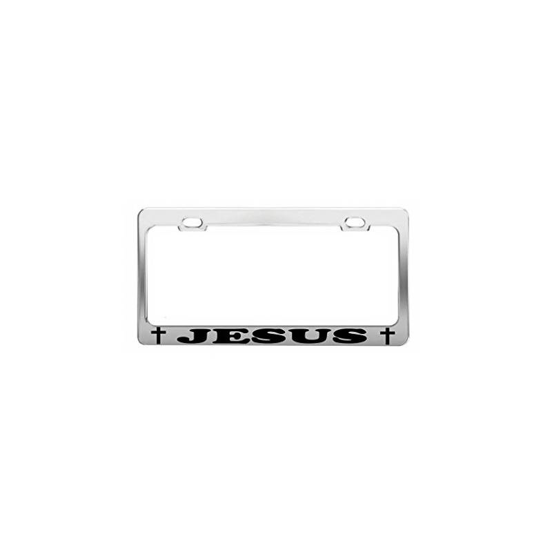 Product Express Jesus License Plate Frame Chrome Metal Car Accessories