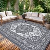 GAOMON Outdoor Plastic Straw Rug 9x18 Waterproof Reversible Patio Rugs,