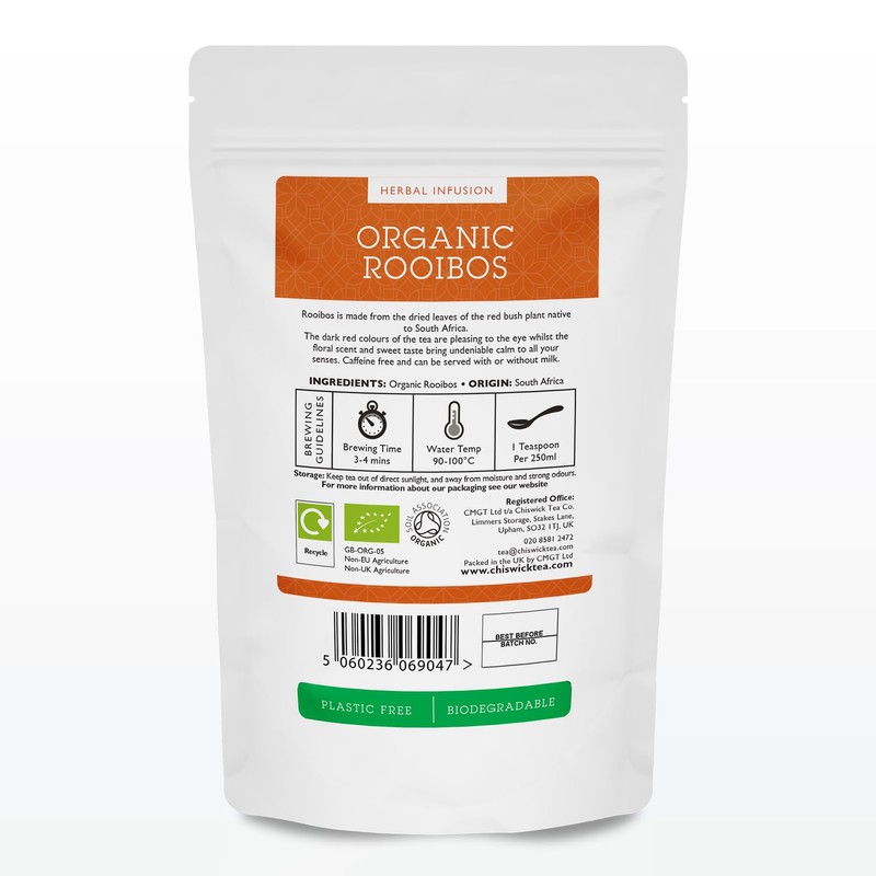 Organic Rooibos (Redbush) Premium Loose Leaf Herbal Tea - Chiswick