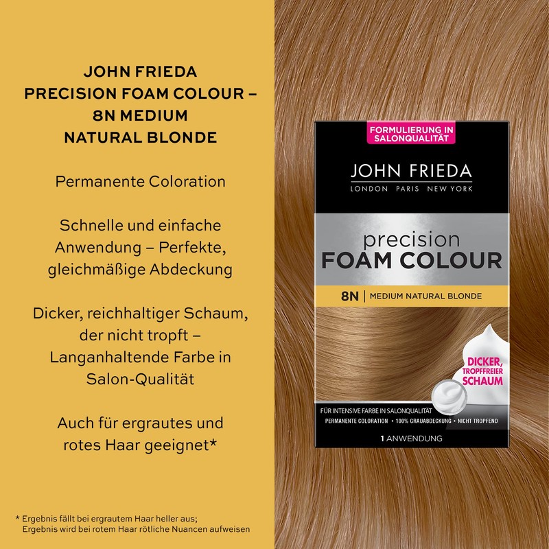 John Frieda Precision Foam Colour - Colour: 8N Medium Natural