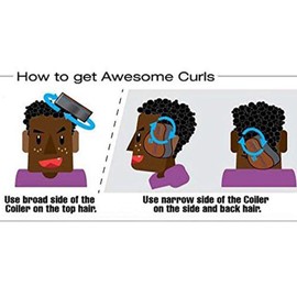 LATRAT Pack of 2 Sponge Hair Twist, Magic Curl Sponge, Large Holes, for Dreadlocks, Curl, Coil Wave, Double-Sided Hair, Twist Sponge, Magic Hair Braider