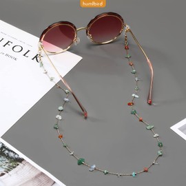 humlbird Eyeglass Chain for Women Stylish Mask Lanyard Natural Crystal Mask Chain Eye Glasses Holder Strap, Mix Stone