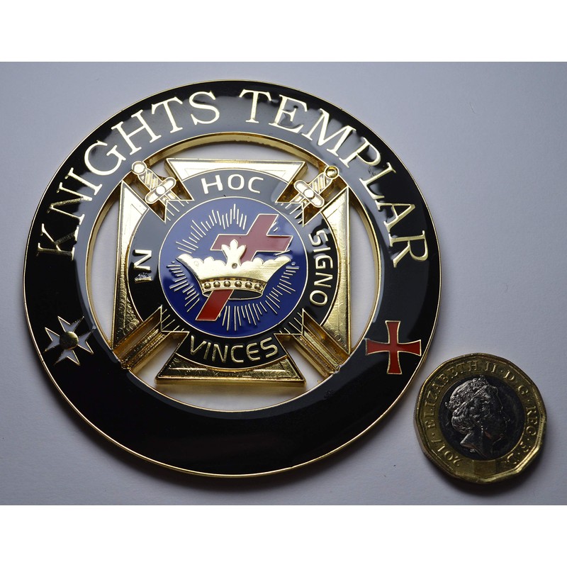 The Commemorative Coin Company Large Enamelled MASONIC Car Emblem/Decoration/Badge/Decal. KNIGHTS