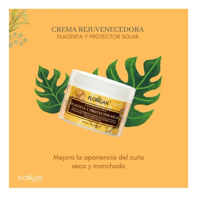 Crema Placenta Y Protector Solar Florigan® 350g 2 Piezas