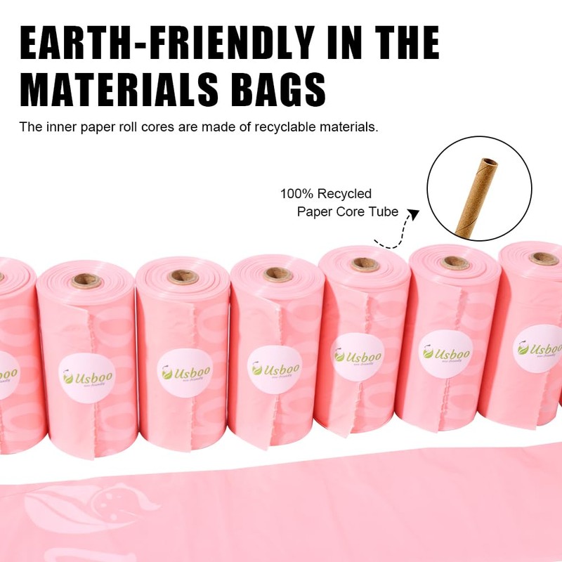 USBOO Disposable Diaper Bags for Baby - Cherry Blossom Scented,
