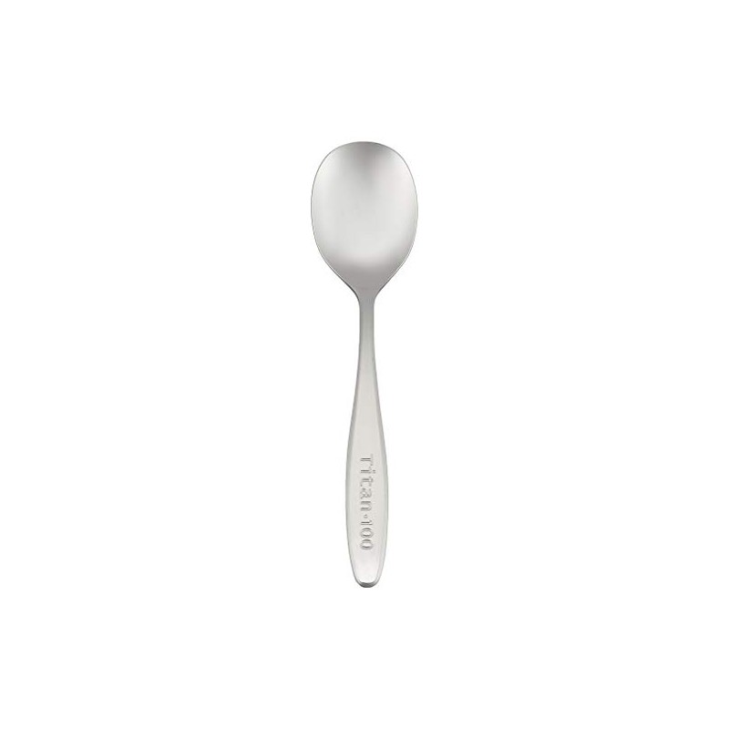Horie TC-06-01 Titanium Cutlery Baby Spoon, Titanium Platinum