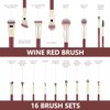 Beauty - Juego de brochas de maquillaje de viaje, 16