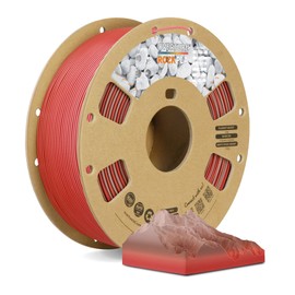 OVERTURE Rock PLA Filament 1.75mm, Marble PLA 3D Printer Filament 1kg Spool (2.2lbs), Dimensional Accuracy +/- 0.02 mm, Fit Most FDM Printer (Sedona Red)