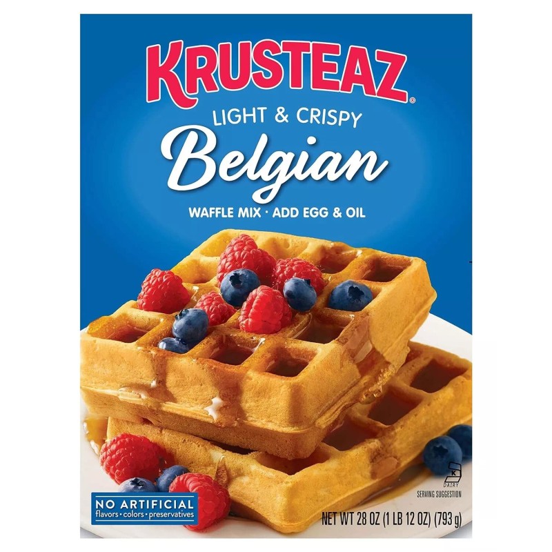 Krusteaz Light & Crispy Belgian Waffle Mix - 28 OZ