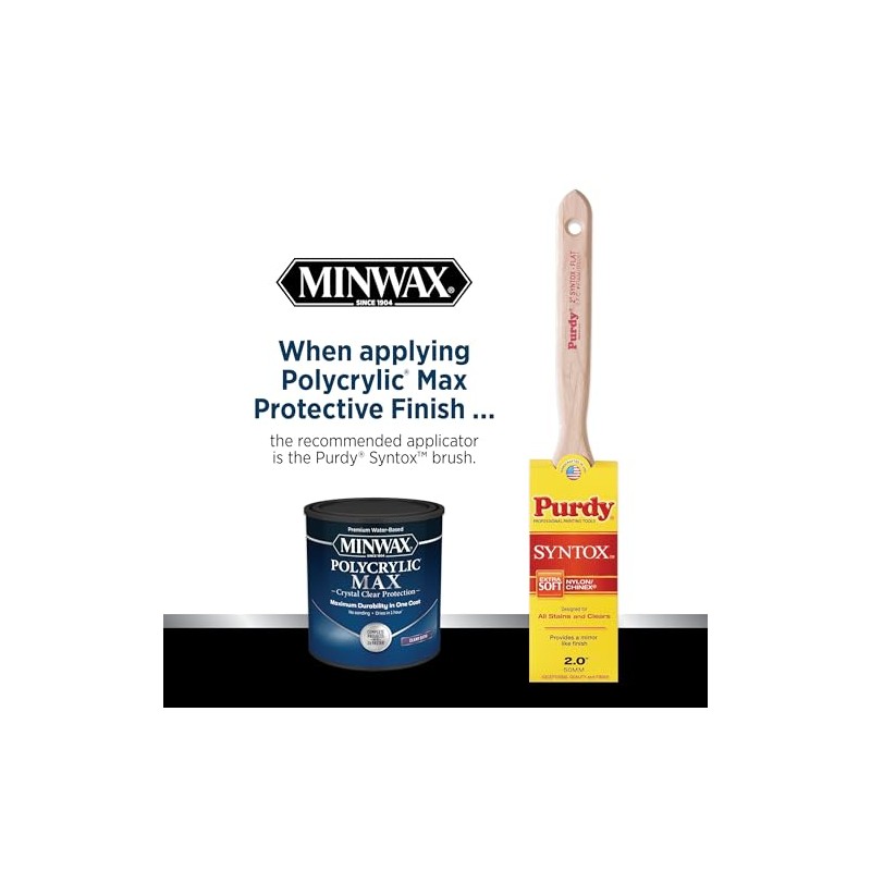 Minwax Polycrylic Max, Satin, Clear, 1 Quart, 611115555