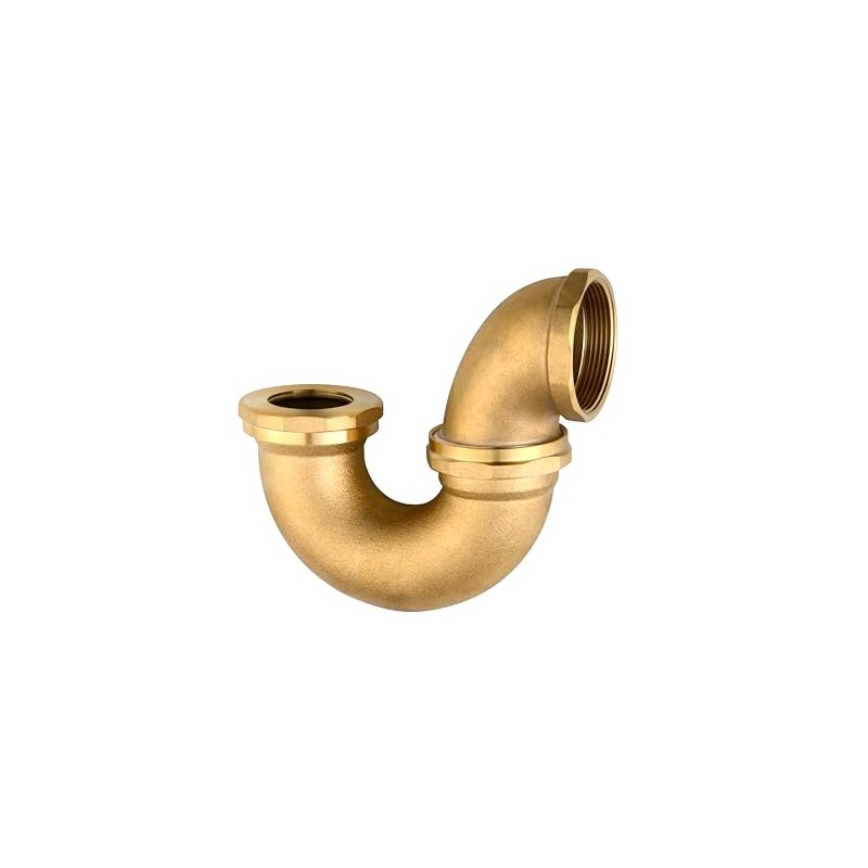 ZM 2" x 1-1/2" Cast Brass Sink Drain P-Trap (LA
