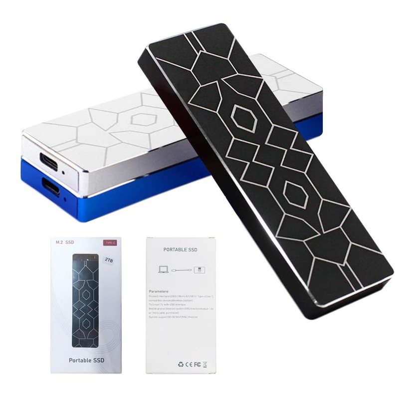 HITHOTMMA Disco Duro Externo, 2TB SSD Portátil, Carcasa de Disco