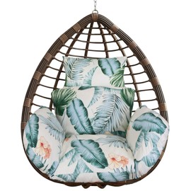 KOCASO Egg Chair Cushion Hanging Basket Seat Cushion Thicken Soft Egg Swing Chair Pad Hanging Chair Cushion with Headrest