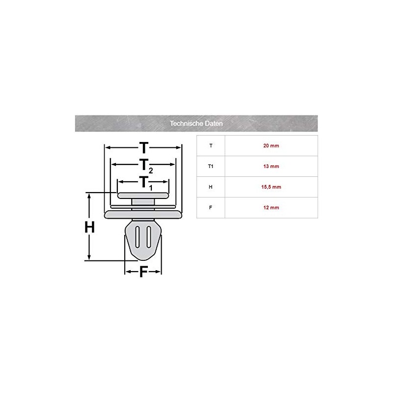 20 x sliding door mounting clips, 7H0843514